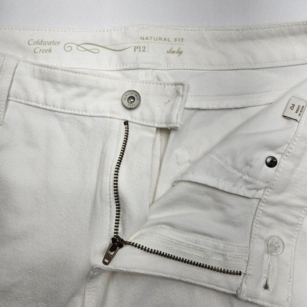 Coldwater Creek Natural Fit Women's Petite Pants White Size P12 (121-5) - Picture 7 of 10